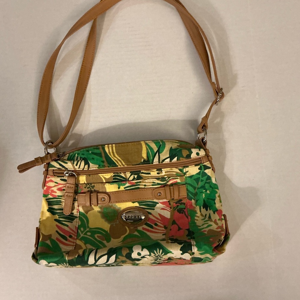 Rosetti Women's Tropical Green and Tan Crossbody Bag